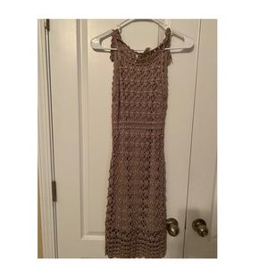 Crochet overlay Sheath Dress